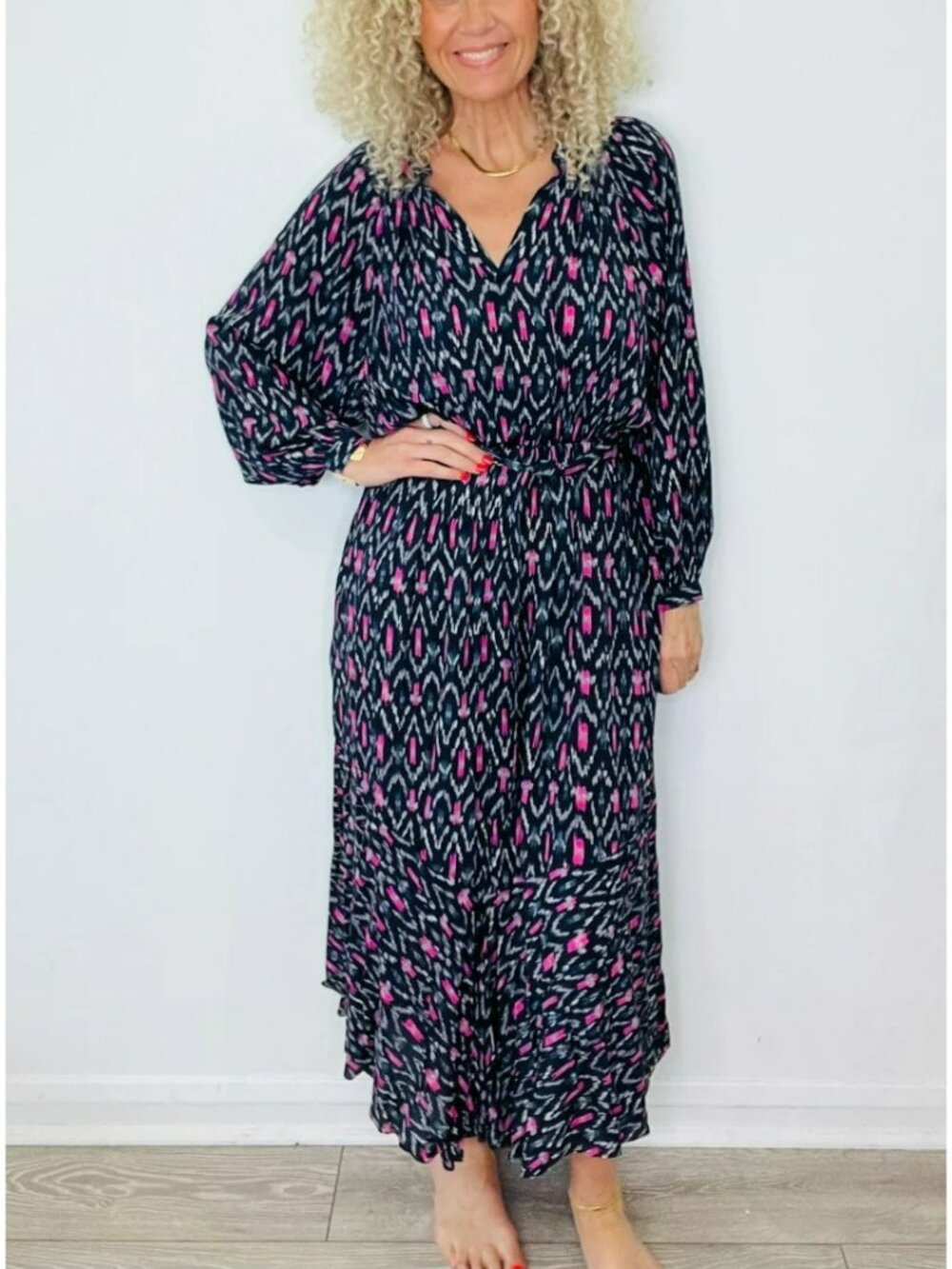 Isabel Marant Etoile $625 Long Sleeve Boho Print Midi Dress Romantic - Picture 14 of 14